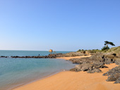 Vue sur la plage sur Portmain