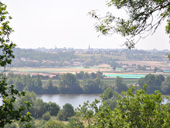 Vue sur le polder horticole de la Divatte depuis le coteau du Cellier