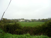 Vue sur le bocage humide au pied du Sillon de Bretagne