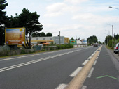 Vue sur la N137  l'entre sud de l'agglomration