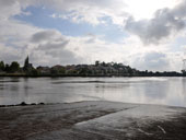 Vur sur l'le de Basse Indre depuis le quai du Bac d'Indret