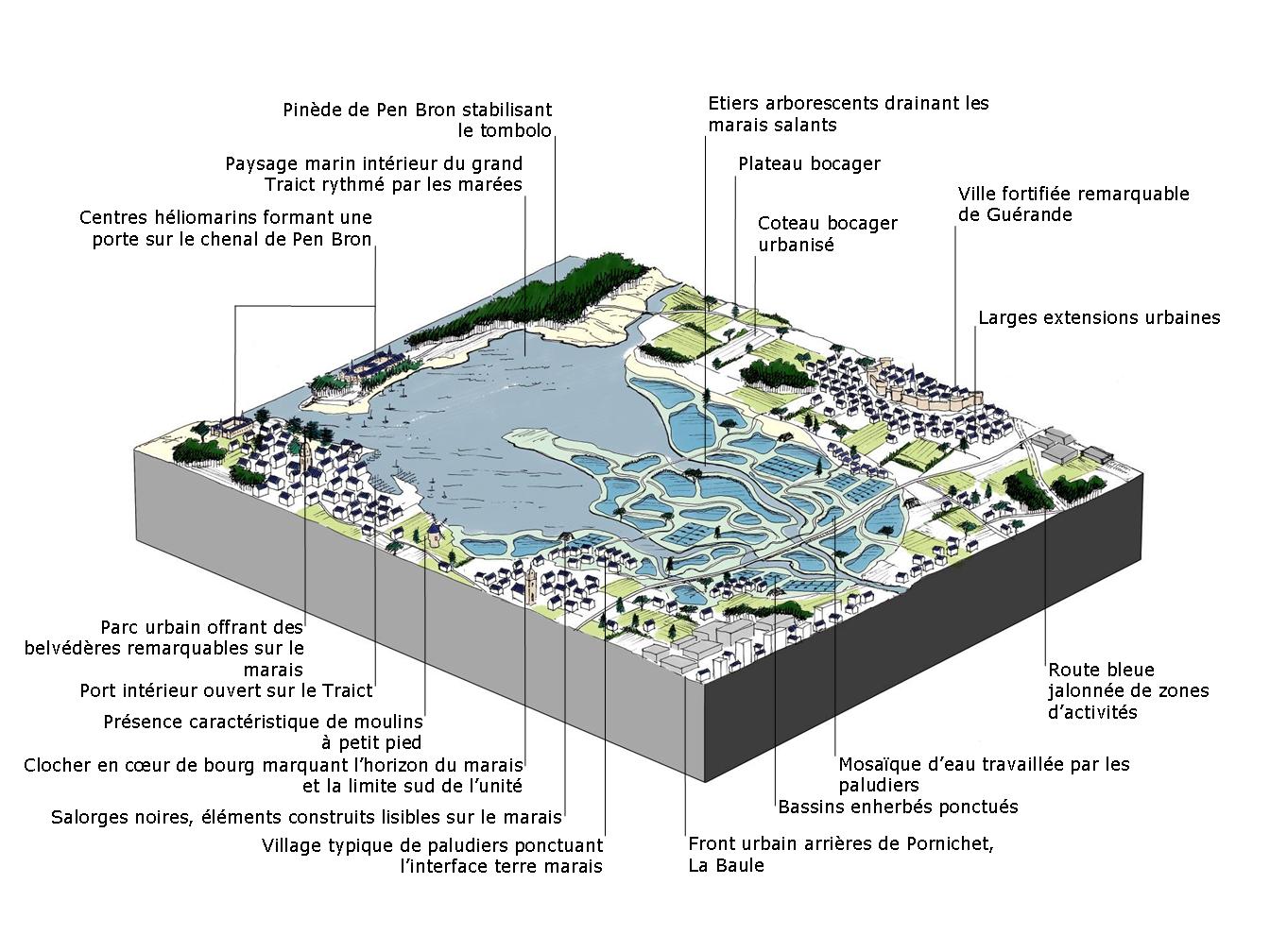 Bloc diagramme des sous-units paysagres