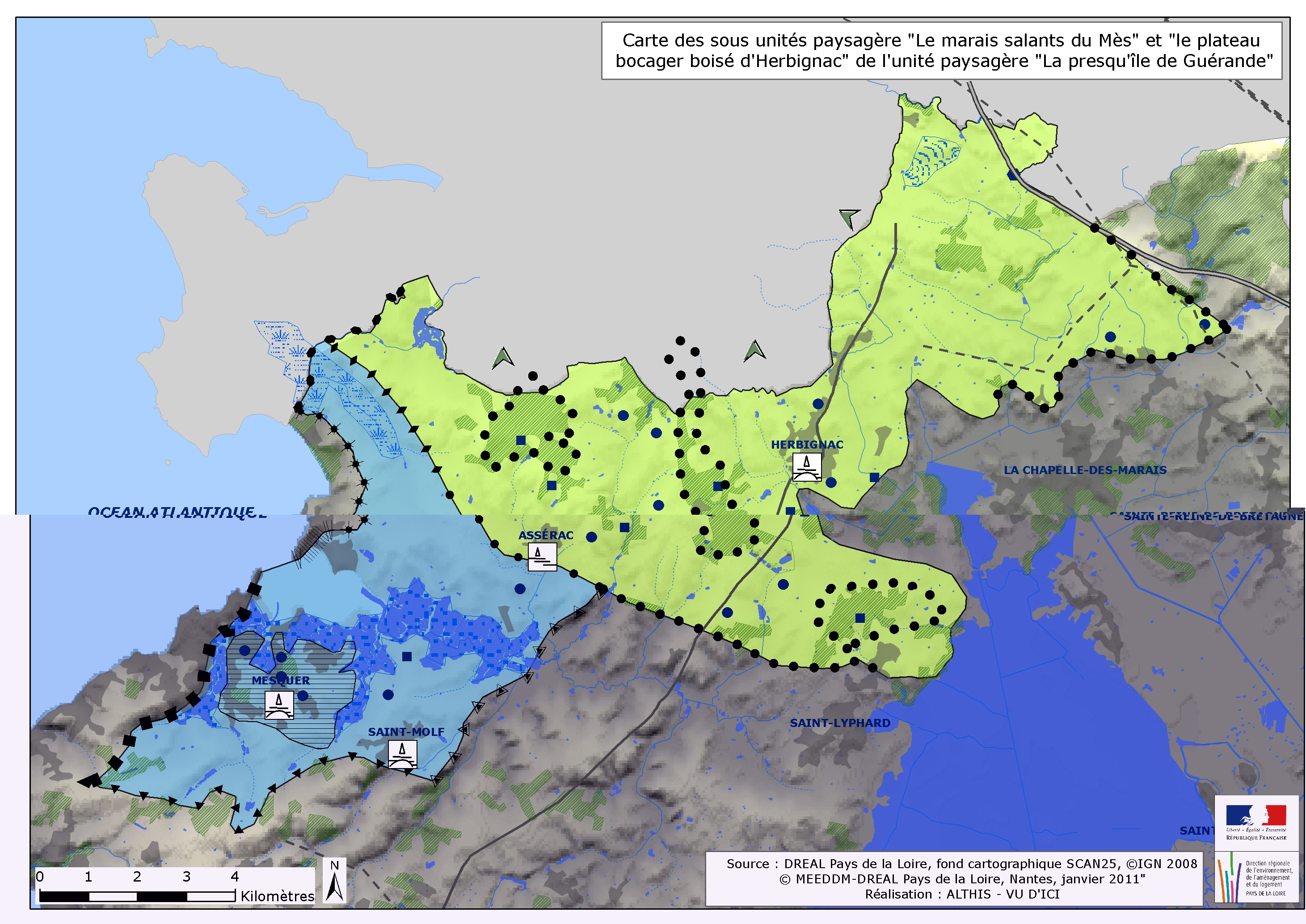 Carte de la sous-unit paysagre