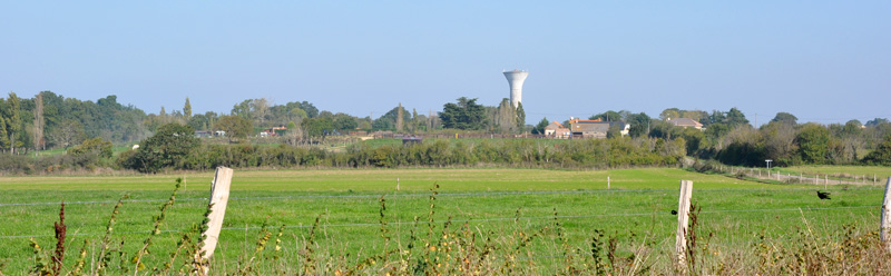 Vue sur le bocage littoral de la presqule de Prfailles