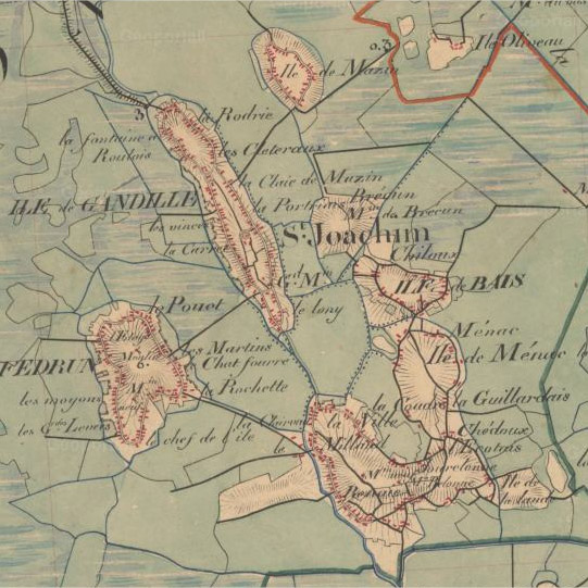 Saint Joachim - Dessins-minutes originaux de la carte d'Etat-Major tablie au XIXme sicle, entre 1825 et 1866 (source : goportail.fr)