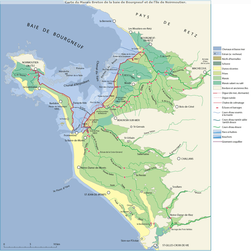 Carte de localisation du marais breton