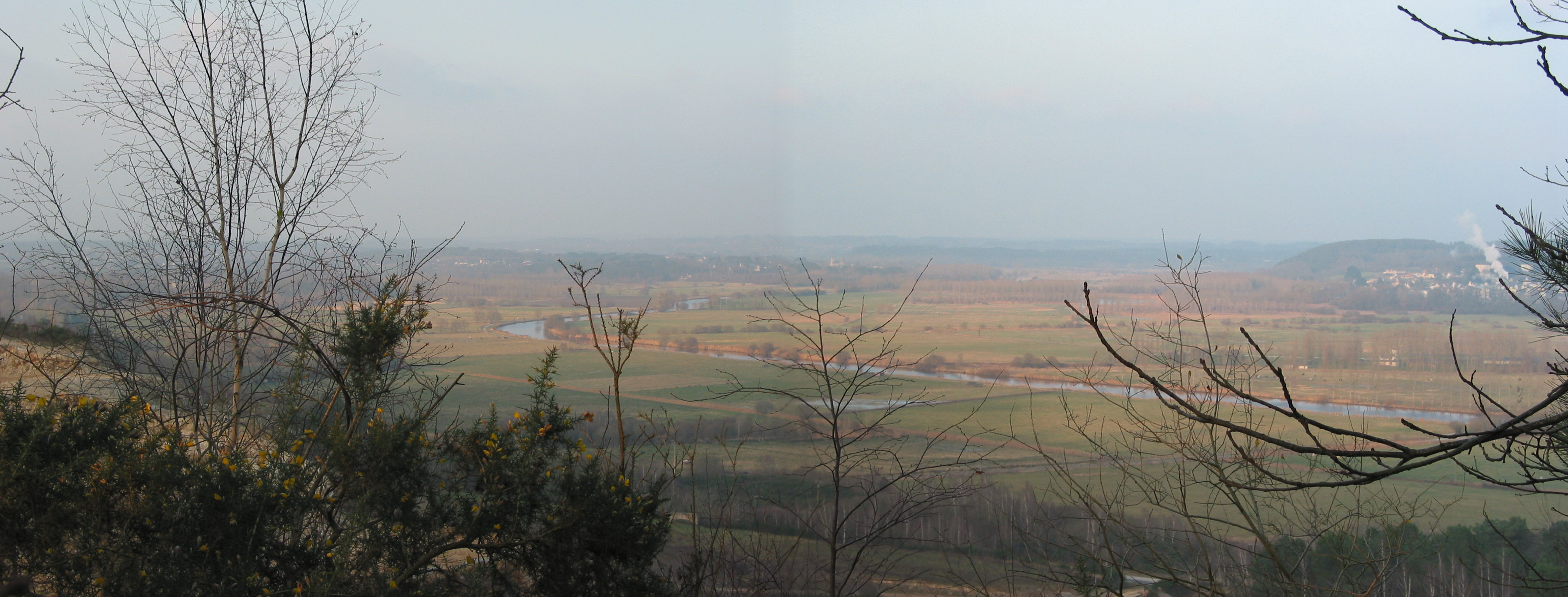 Vue hivernale sur les marais de Vilaine