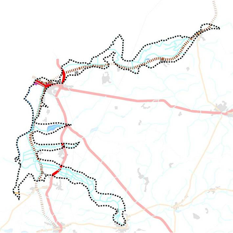 Carte des rseaux viaires de la sous-unit