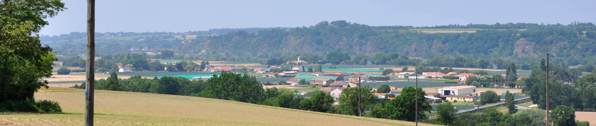 Vue sur la zone marachre de la Divatte depuis les coteaux