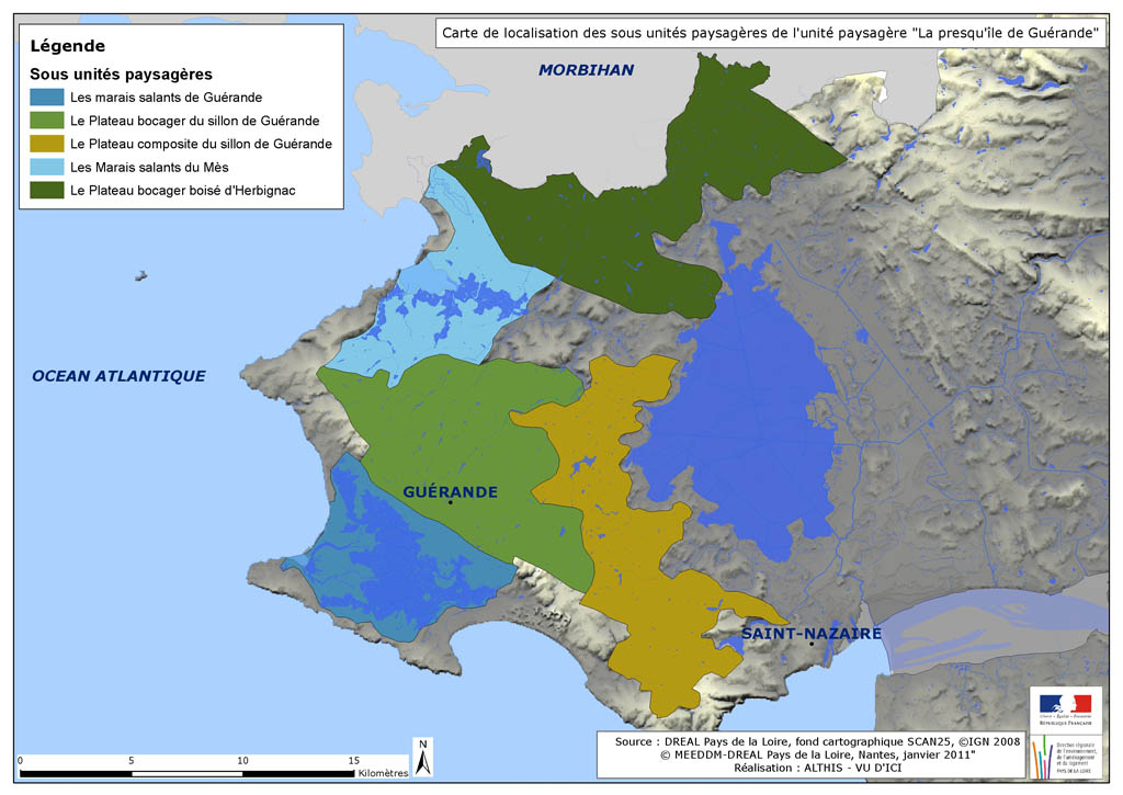 Carte de localisation des sous-units paysagres