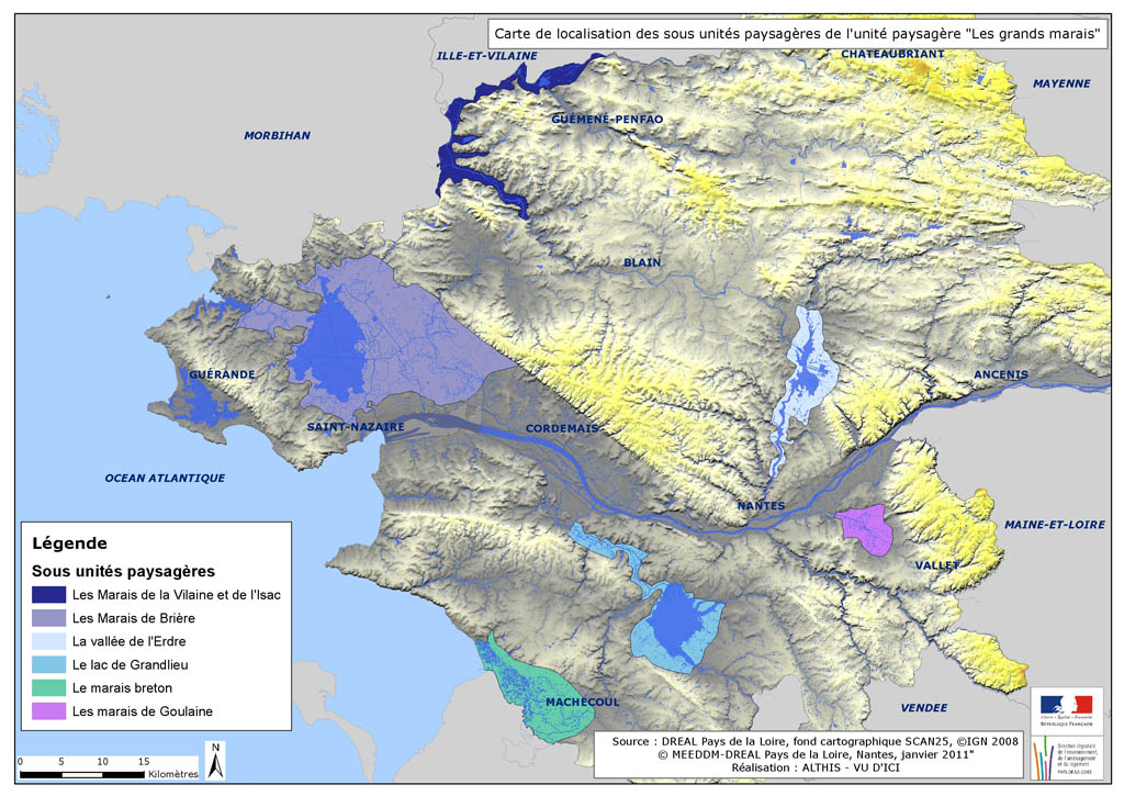 carte de localisation des sous units paysagres dans le dpartement