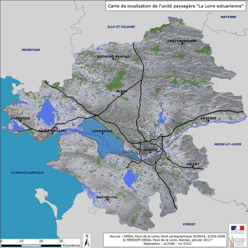 Carte de localisation de l'unit paysagre