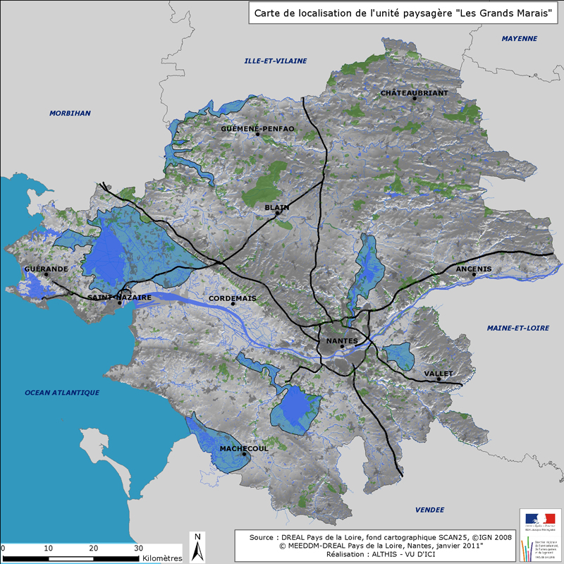 Carte de localisation de l'unit paysagre