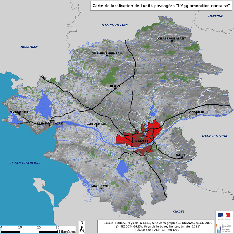 Carte de localisation de l'unit paysagre