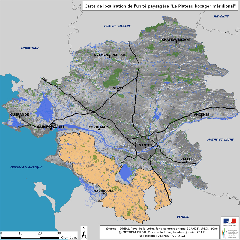 Carte de localisation de l'unit paysagre