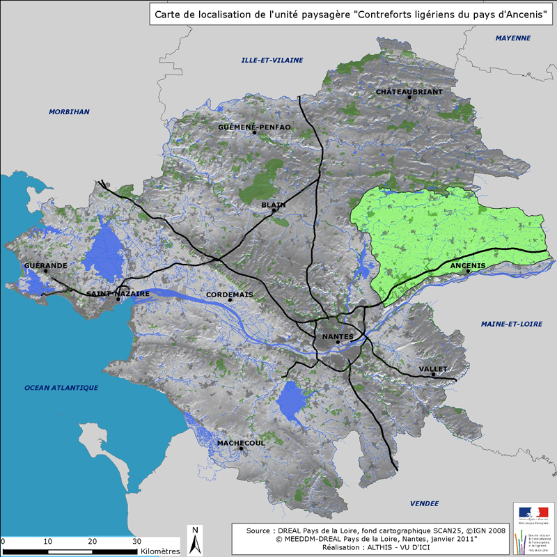 Localisation de l'unit paysagre