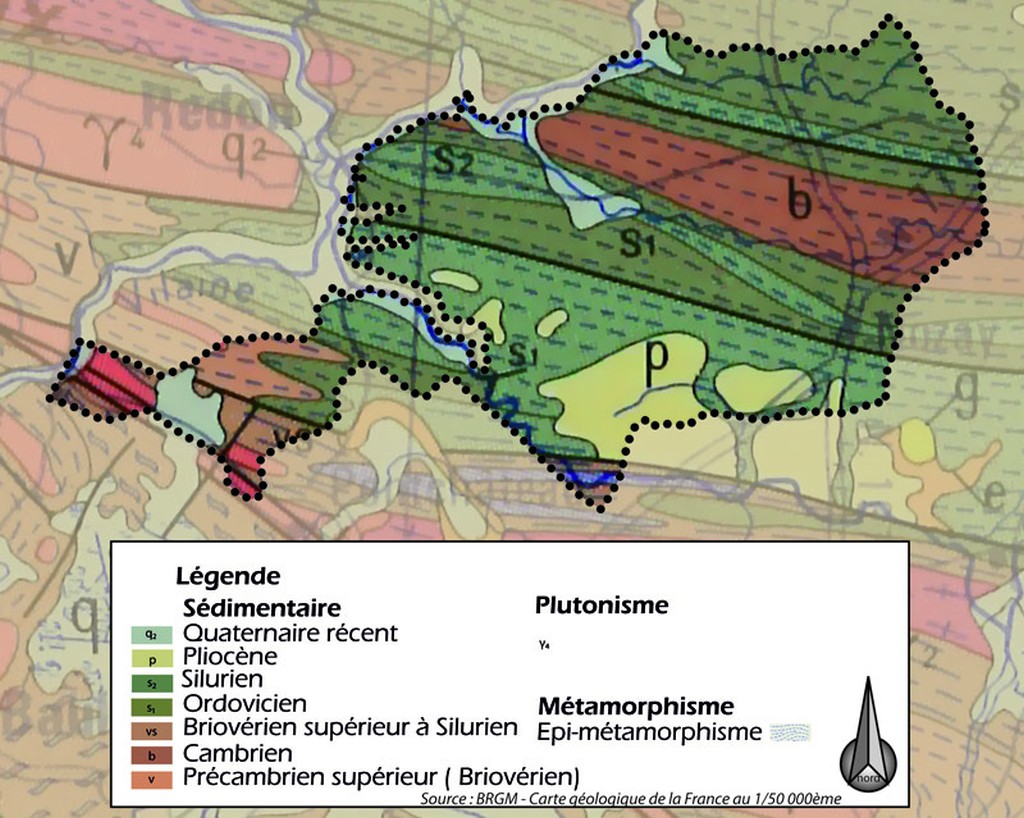 Carte gologique de l'unit paysagre