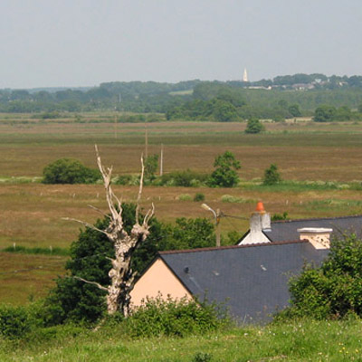 Covisibilits de coteau  coteau sur les marais de la Vilaine