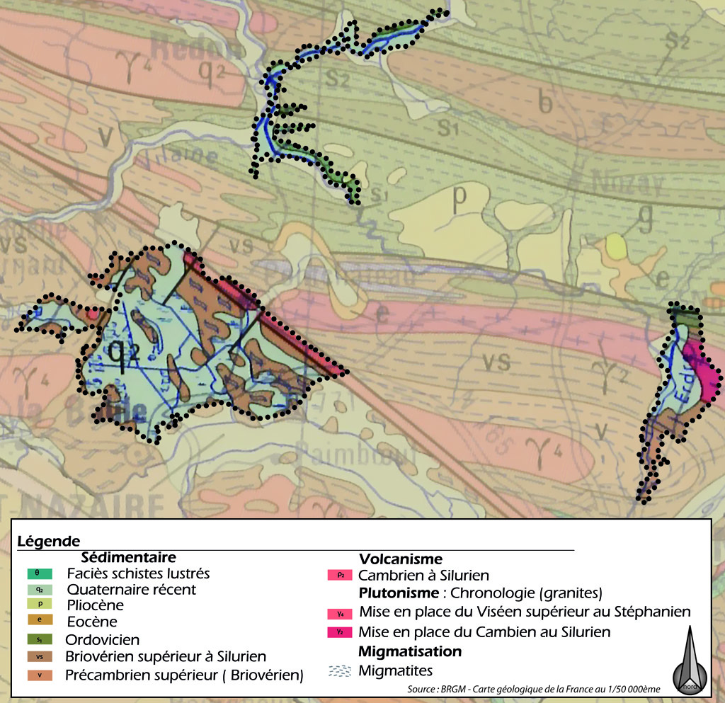 carte gologique des grands marais du nord