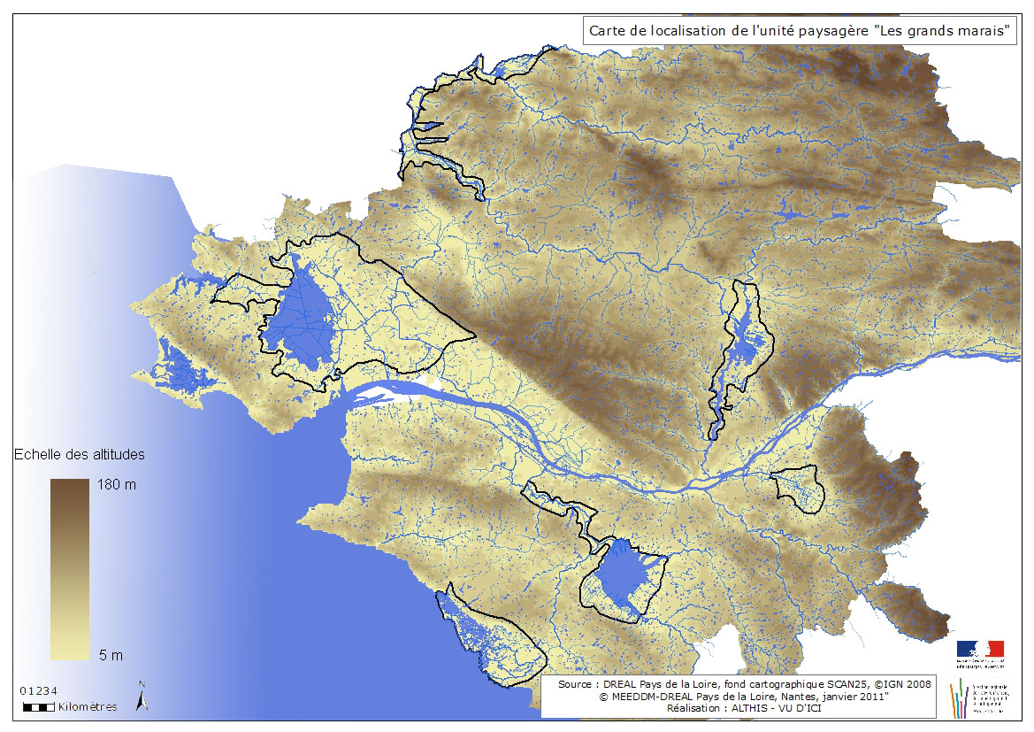 carte du relief de lunit