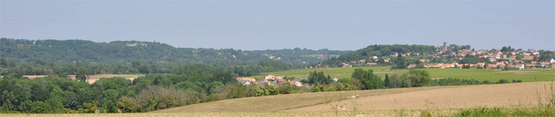 Une varit de coteaux qui dessinent des plans successifs dans l'axe de la valle