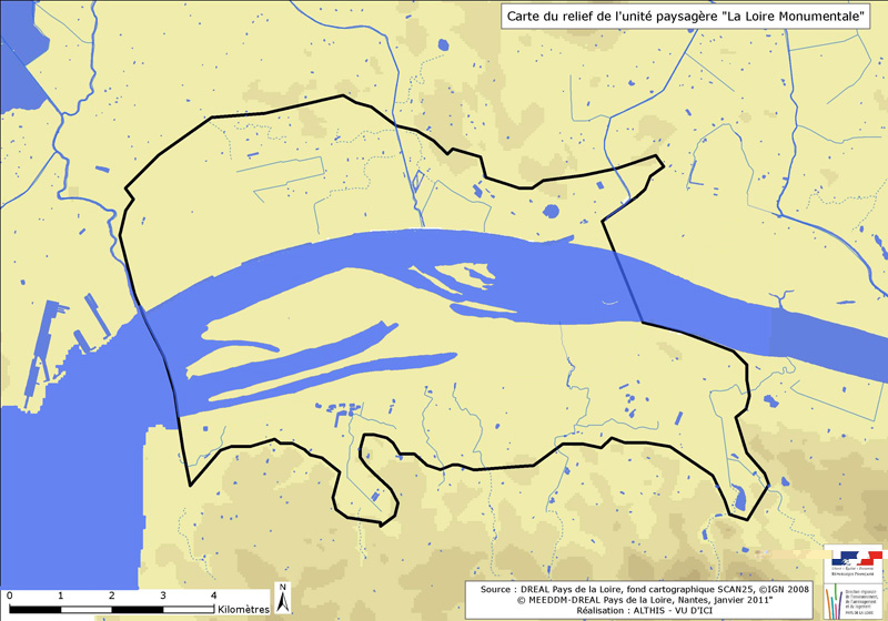 Carte du relief de l'unit