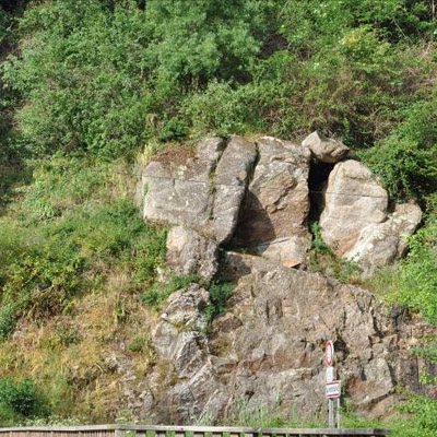 Affleurements rocheux granitiques  la Montagne