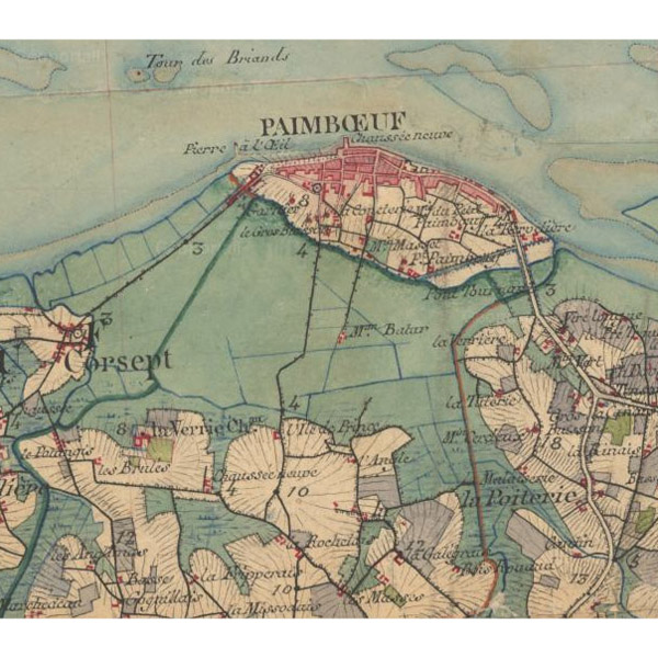 Carte d'tat major paimboeuf XIXme sicle