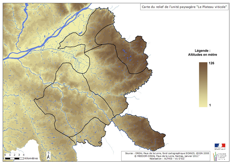 Carte du relief et de l'hydrographie de l'unit