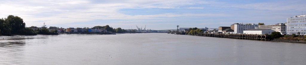 Vue sur l'axe ligrien depuis la pointe ouest de l'le de Nantes