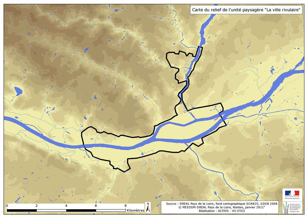 Carte de relief de l'unit