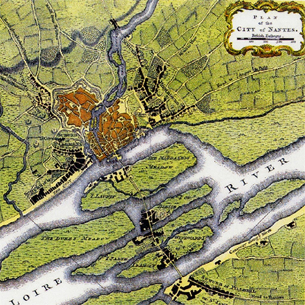 Nantes au XVIe siècle (Source : L'aménagement des abords de l'île   Feydeau - Atelier Urbain Mars 2006 - Nantes métropole)