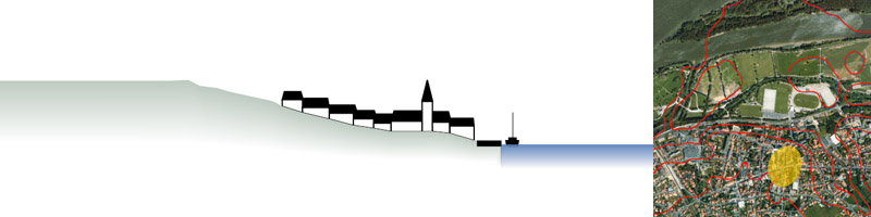 Urbanisation au pied de coteau (Le Pellerin) 