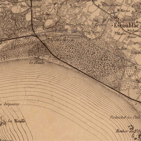 La Baule en 1888 (source : fond d'archives numris du conseil gnral de Loire Atlantique  hhttp://www.loire-atlantique.fr) 