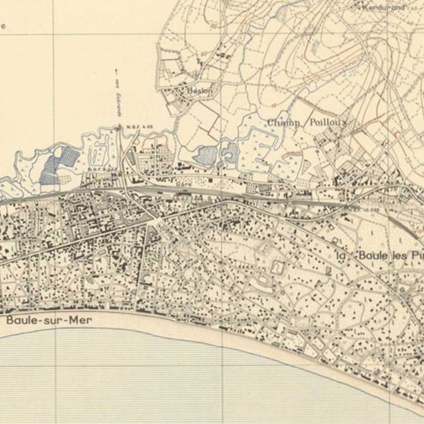 La Baule en 1957 (source : fond d'archives numris du conseil gnral de Loire Atlantique  hhttp://www.loire-atlantique.fr) 