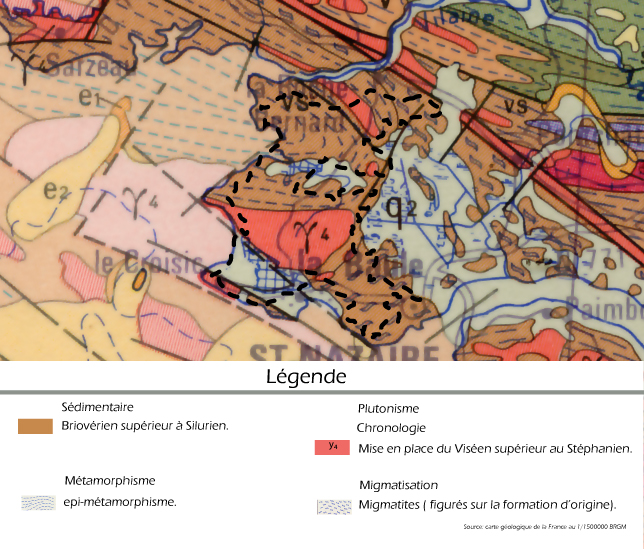 Carte gologique de l'unit paysagre