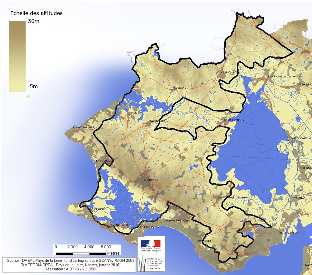 Carte du relief de l'unit