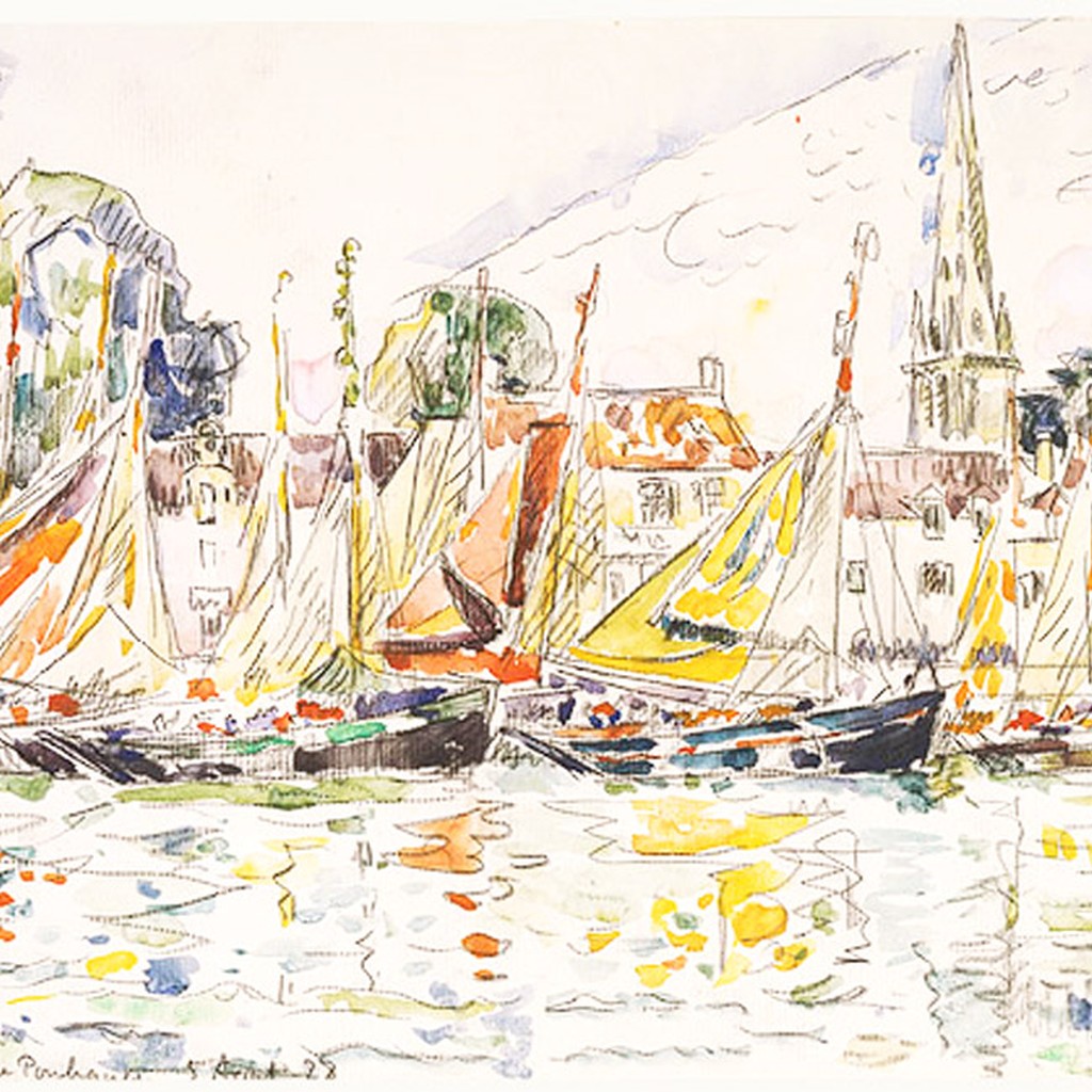 Bateaux de pche au Pouliguen - SIGNAC 1928 - Metropolitan Museum of Art, New York Citiy; Robert Lehman Collection, 1975 