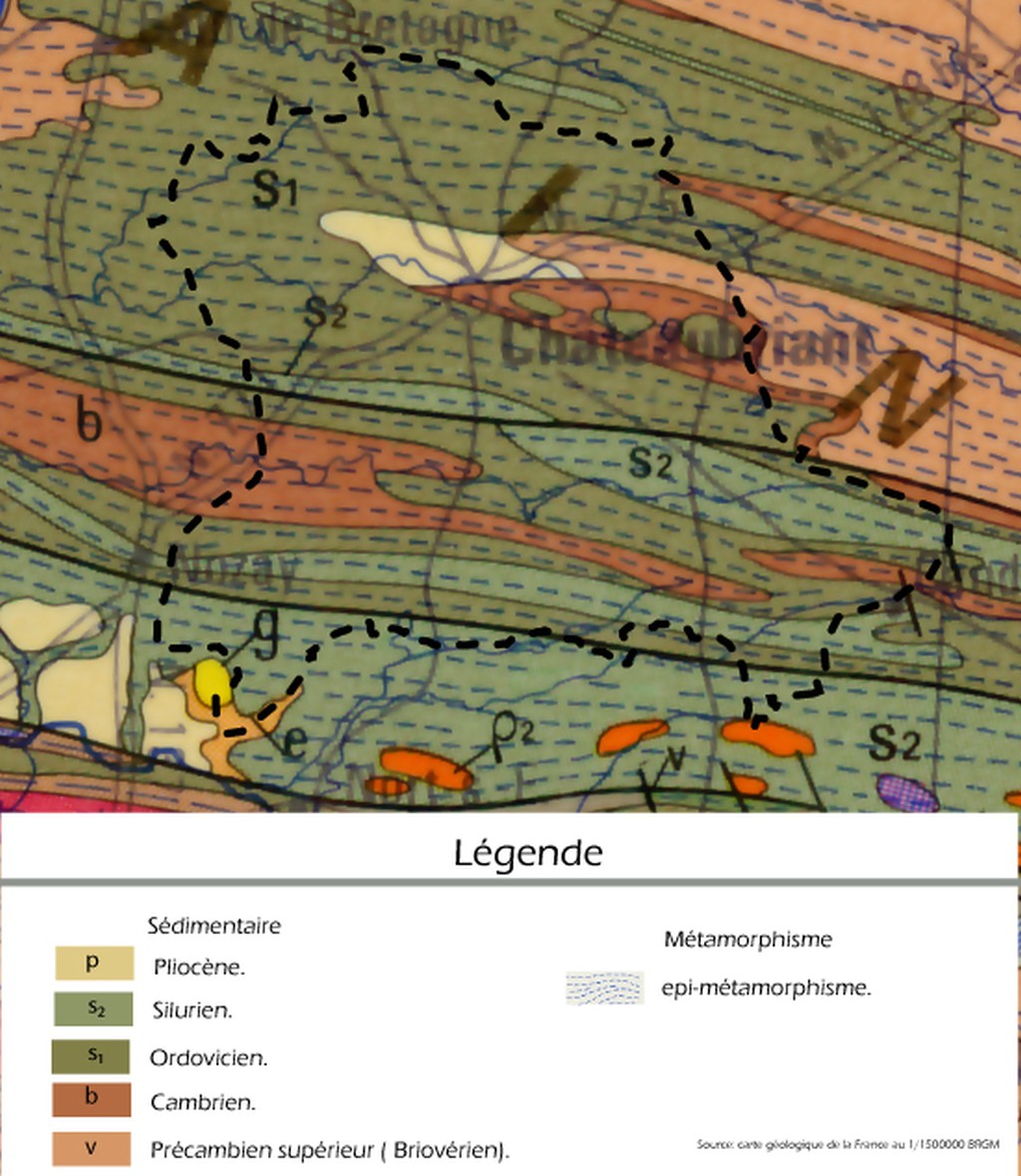 Carte géologique de l'unité paysagère