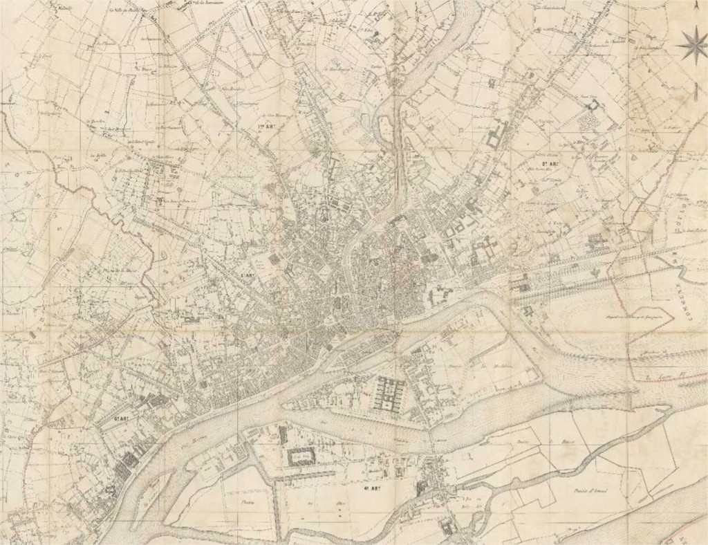 Nantes en 1862 (source : fond d'archives numris du conseil gnral de Loire Atlantique  hhttp://www.loire-atlantique.fr)