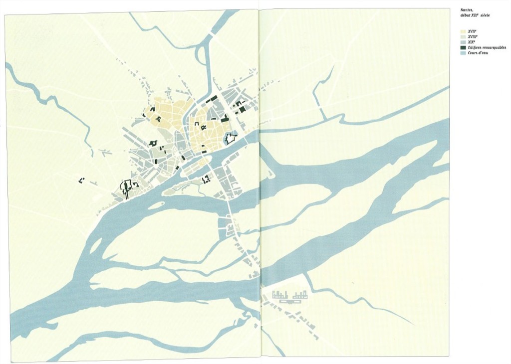 Nantes au dbut XIXme sicle (Source : Jean-Jacques Treuttel, Nantes, un destin contrast, Hartmann ditions, Nantes, mai 1997)