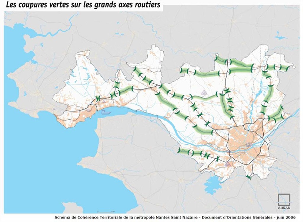 Les coupures vertes définies par le SCOT Métropolitain Nantes Saint-Nazaire