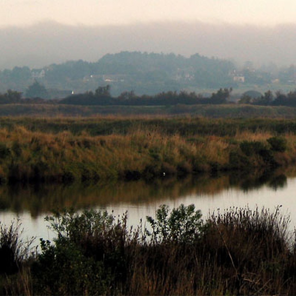 Vue sur le coteau gurandais depuis les marais