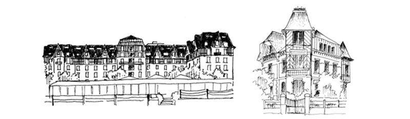 Exemple d’architecture balnéaire de la Baule : maison bourgeoise et hôtel 